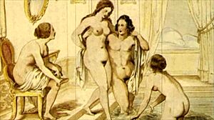 this vintage erotic illustration is so cool