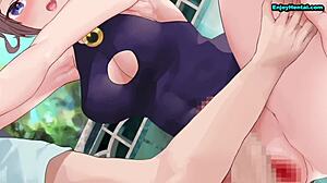 Another nyan girl scene unfolds in anime hentai style