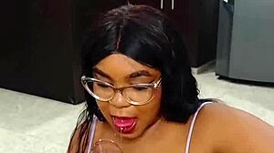 stepsister teaches delicious russian handjob in homemade fucking