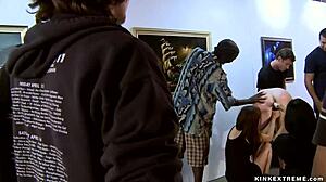 blonde with big natural tits gets fucked outdoors