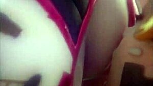 d va mercy and widowmaker perform lesbian deflowering with licking