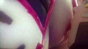 d va mercy and widowmaker perform lesbian deflowering with licking