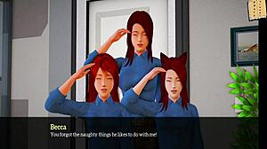 My new family 287: The animated porn video with a red-haired babe