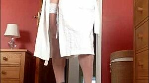 stockings shemale cock in whiteniteb scene