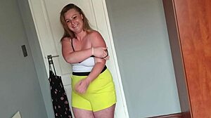 Fat Girl Plays Dress Up With Different Dresses