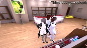 Wow! Anime Girl Masturbates Outdoors In Naked Coat!