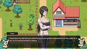 feeling excited in village rhapsody hentai game with ranch scenes and vagina exploration in spanish narration
