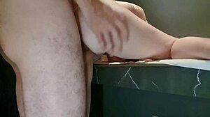 Suggestive Anal Creampie Fills Redhead Wife's Ass In Close Up