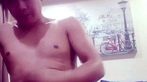 Thai Gay Boy Cums Hard in Asian Gay Sex Scene