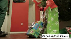 Blonde Vanessa Fucking Santa's Tight Wet Pussy! So Nude and Hardcore!