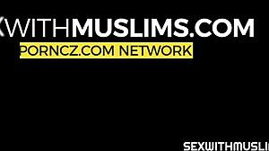 First-class Muslim couple in steamy interracial action