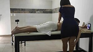 Big Ass Latina Masseuse Deepthroats During Massage!