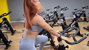 Tanned Latina teen seduces in gym for wild anal play
