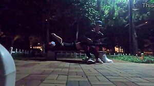 During a park run, I met a hung emo twink and we had public blowjob sex