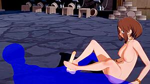 My hero academia hentai - uraraka's footjob and creampie fuck