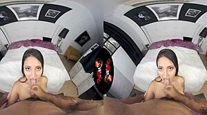This big-breasted Colombian babe rides your cock in VR.