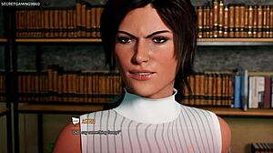 Lara Croft's Wet Pussy Close-Up