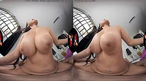 This big-breasted Colombian babe rides your cock in VR.