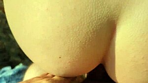 European redhead gets tanned on public nudist beach