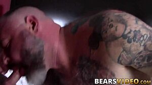Tattooed bear kurt jacobs enjoys hot cock sucking before raw pounding