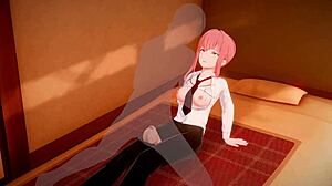 Miss Makima moans during penetration in 3D hentai!