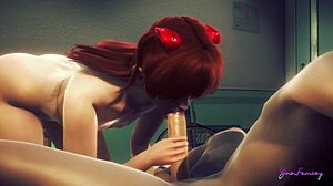 Sissy Asuka in Evangelion: A femboy's wild ride in gay porn