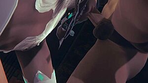 Asian Sissy Venti Gives Blowjob and Footjob in Crossdress Play