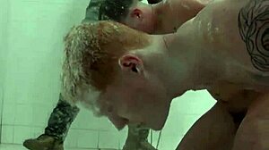 military gay guys get hazed in showers before nipple fucking