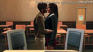 big tits student fucked by teacher, creampie in pussy