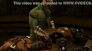 hey, check out this mortal kombat scene with kano and johnny cage getting intimate