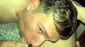 Bisexual Peruvian twink fucks fat shemale in homemade Latino gay porn with dirty talk