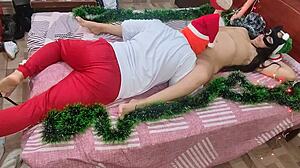 Celebrating christmas with my stepmother