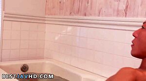 Horny Japanese Slut Anne Drops to Her Knees for Deepthroat Action. She Takes Every Inch Until He Covers Her Face with Jizz!