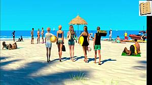 Blonde teen wife seduces her stepmother in cartoon.