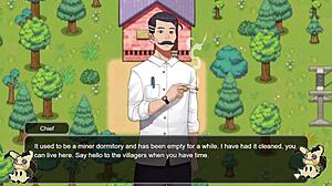feeling excited in village rhapsody hentai game with ranch scenes and vagina exploration in spanish narration