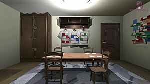 Curvy Teen 18+ Blowbangs Huge Cocks in 3D Room Escape