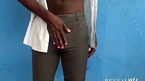 i reveal my hot ebony gay striptease and cumshot