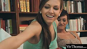 Brunettes Kiss Passionately Then One Licks the Other's Trimmed Pussy Intensely