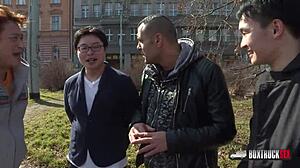 beautiful rebeca sharon gets cumshot on big ass public