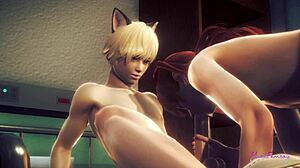 Sissy Asuka in Evangelion: A femboy's wild ride in gay porn