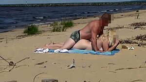 Mommy with Big Ass Fucked on Beach