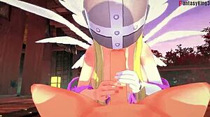 Angelwomon Evolves To Fuck Digimon Fantasy