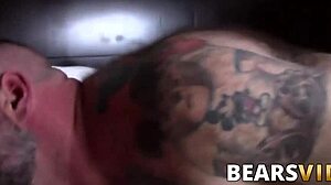 Tattooed bear kurt jacobs enjoys hot cock sucking before raw pounding