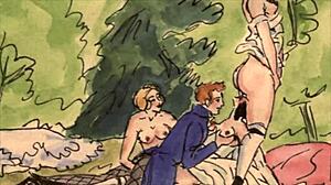 Explore vintage erotic art featuring retro cartoons and antique anime hentai illustrations