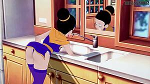 chichi gets stuck in the kitchen in dragon ball z ex 3 part 2, watch the full movie