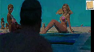 Blonde teen wife seduces her stepmother in cartoon.