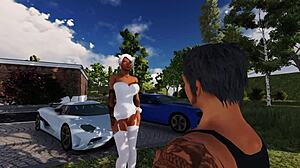 kitty takes on a big cock