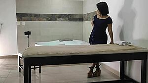 Big Ass Latina Masseuse Deepthroats During Massage!