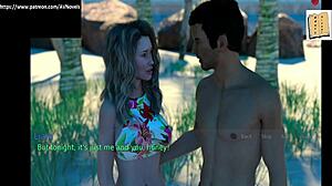 Blonde teen wife seduces her stepmother in cartoon.