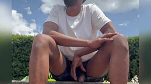 College Campus Wank in Public Outdoor Masturbation